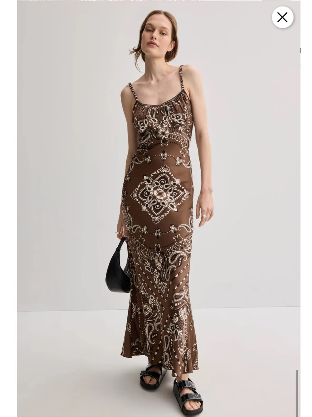 Sandro Bandana Print Midi Dress, US Size: 8 - Picture 4 of 16